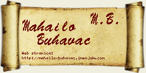 Mahailo Buhavac vizit kartica